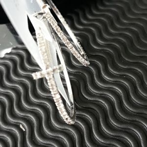 Lightweight hoops Earrings crosses sale
